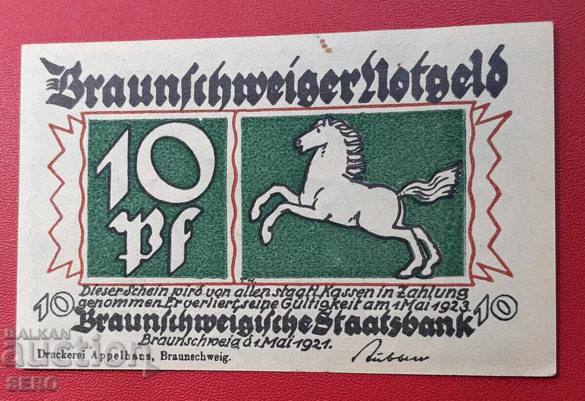 Banknote-Germany-Braunschweig-10 Pfennig 1921