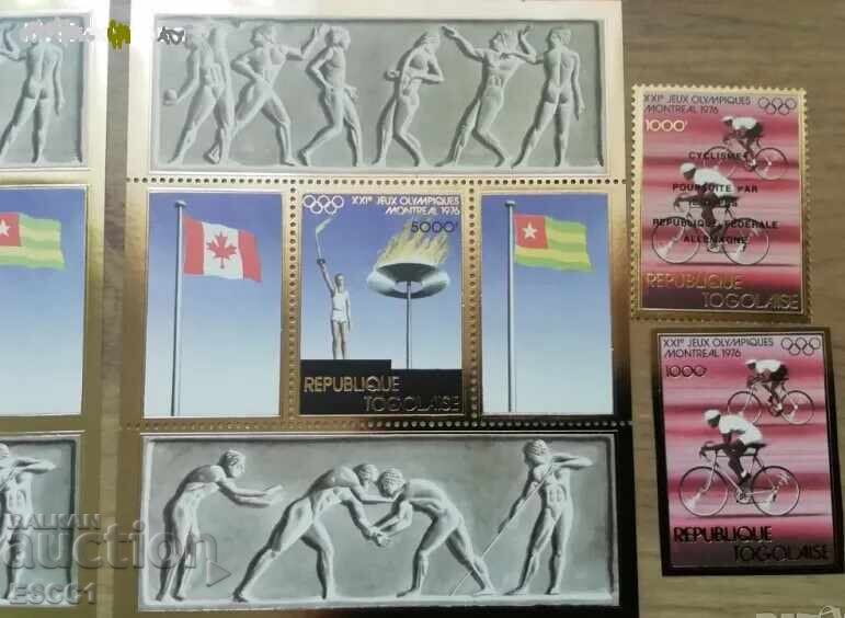 Παράδοση Καθαρές σφραγίδες και μπλοκ Ολυμπιακών Αγώνων Μόντρεαλ 1976 από Τόγκο