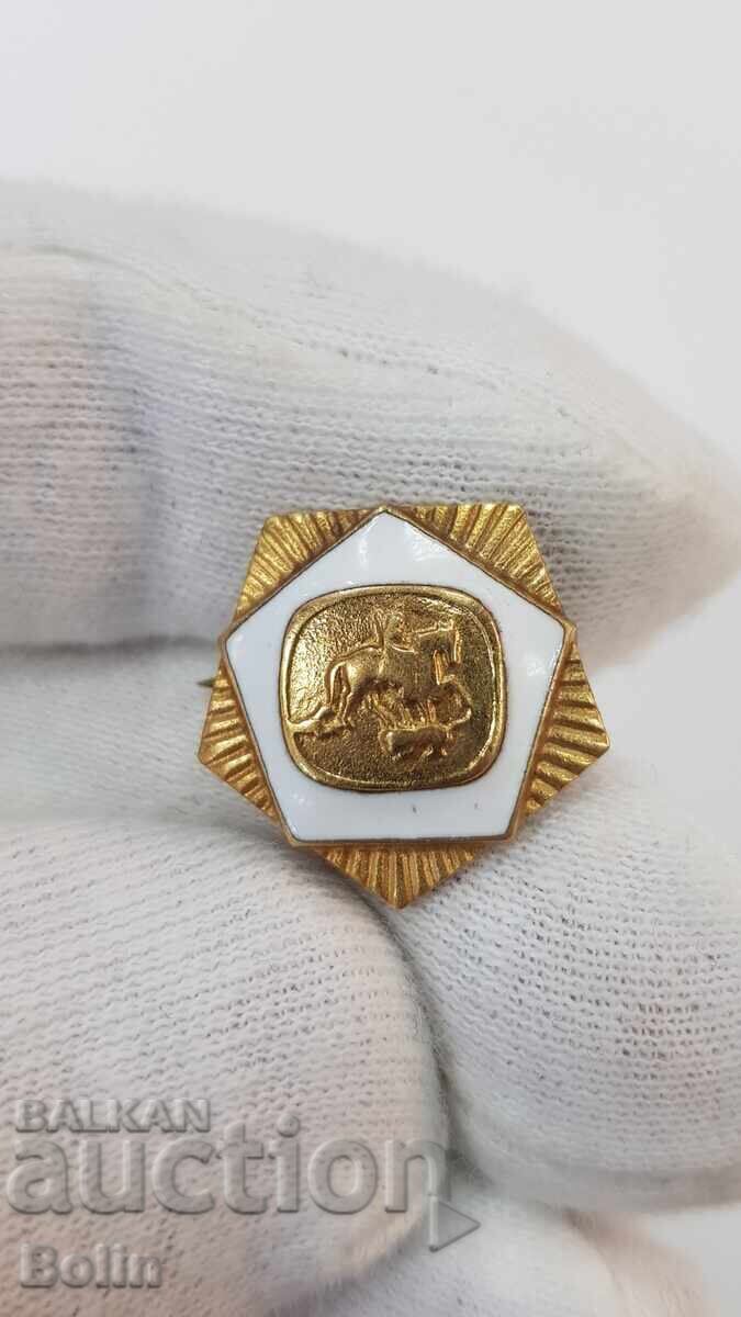 Много рядка миниатюра на орден, знак Мадарски конник