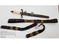 Σπάνιο ρωσικό αυτοκρατορικό, αξιωματικό, ναυτικό κορδελωτό μαχαίρι 1900-1915