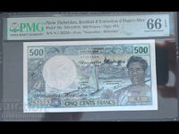 Noua Hebride 500 Franci 1979 Pick 19c PMG 66 NO 2