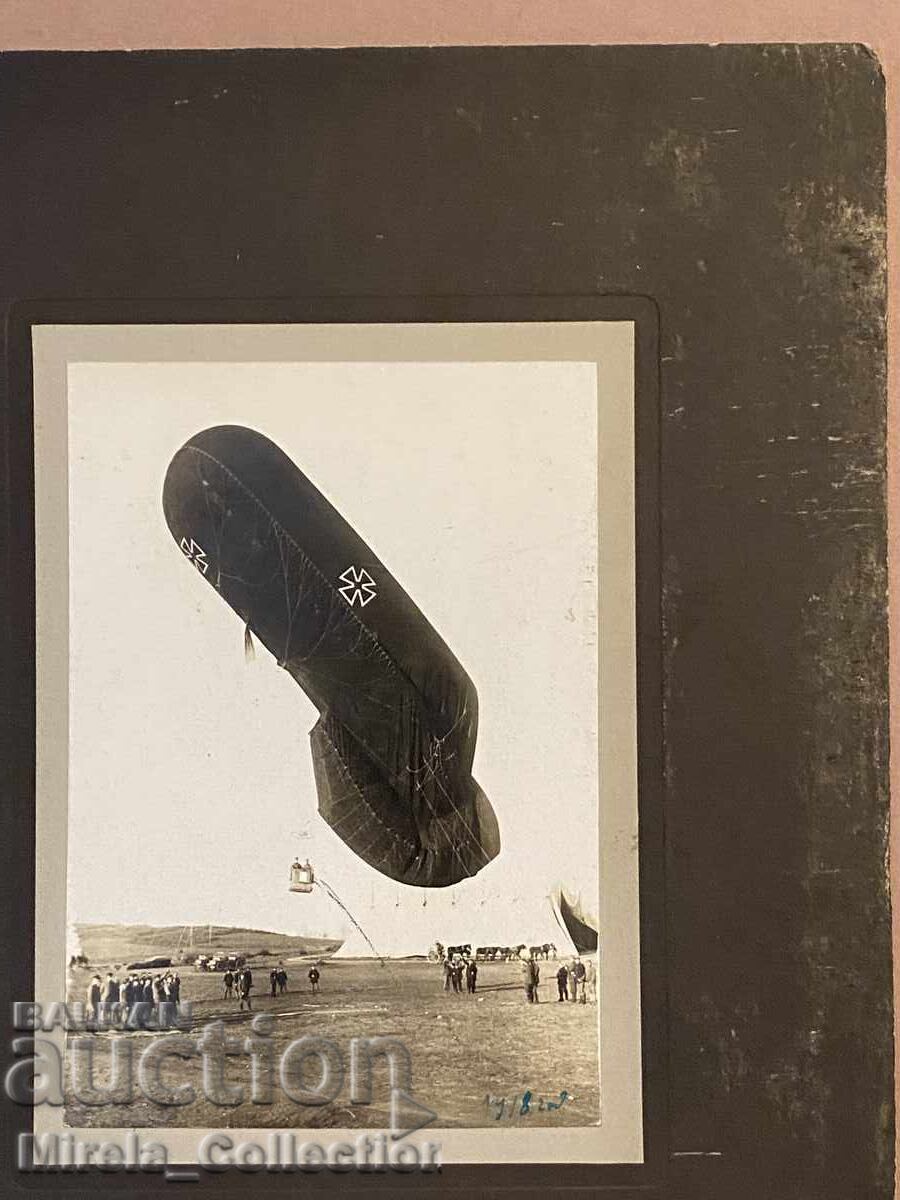 Licitație Fotografie balon zmeu dirijabil Bătălia de la Doiran 1918 Licitație Fotografie balon zmeu dirijabil Bătălia de la Doiran 1918