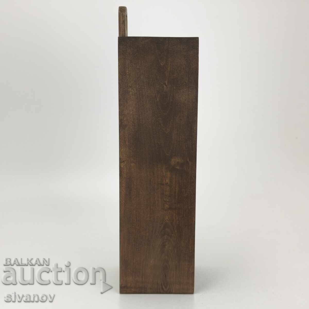 Аукцион Стара дървена дърво резбована кутия за вино #5973 Аукцион Стара дървена дърво резбована кутия за вино #5973