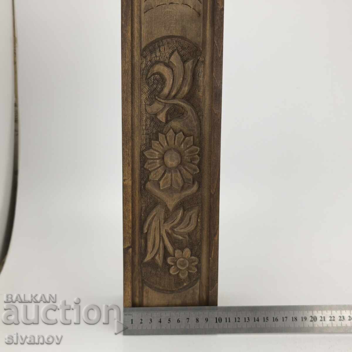 Стара дървена дърво резбована кутия за вино #5973 - 6 Стара дървена дърво резбована кутия за вино #5973 - 6