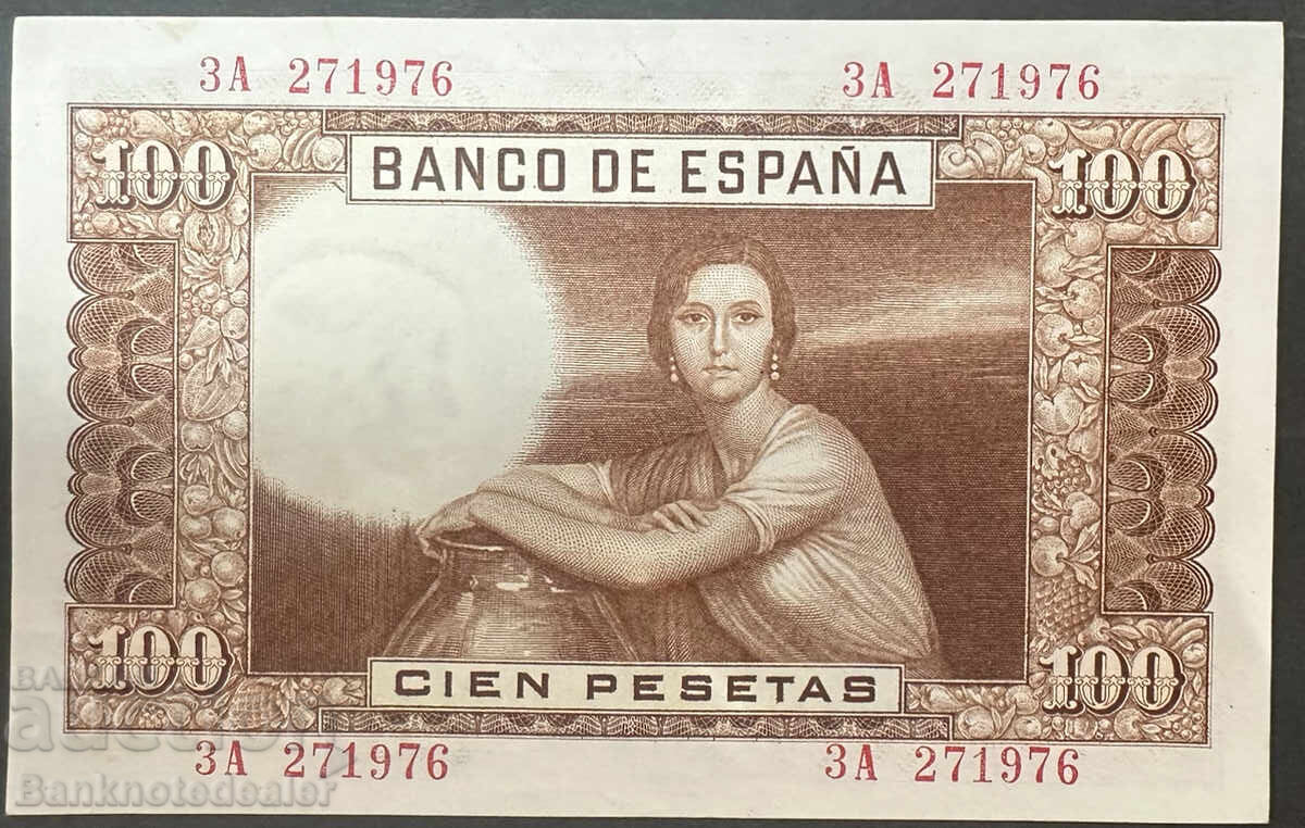 Spain 100 Pesetas 1953 Pick 150 Ref 1976 с цена 30.00 лв. | € 15.34