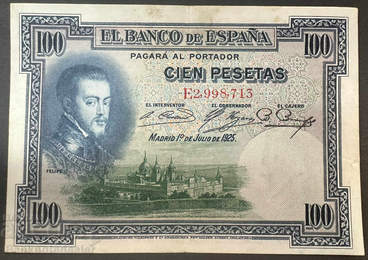 Spain 100 Pesetas 1925 Pick 69 Ref 8715 Spain 100 Pesetas 1925 Pick 69 Ref 8715