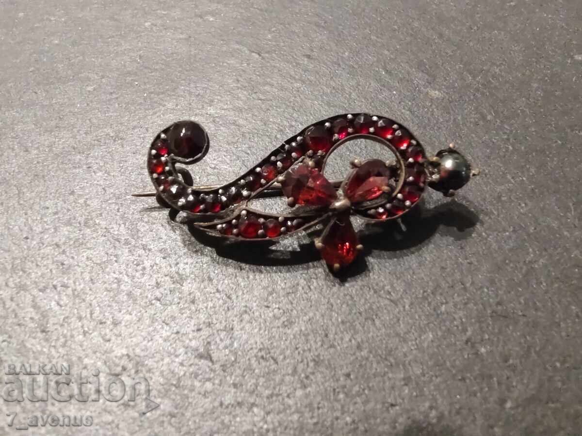 Аукцион Z Брошка с камък: натурален Гранат, супер красива 3.06.25