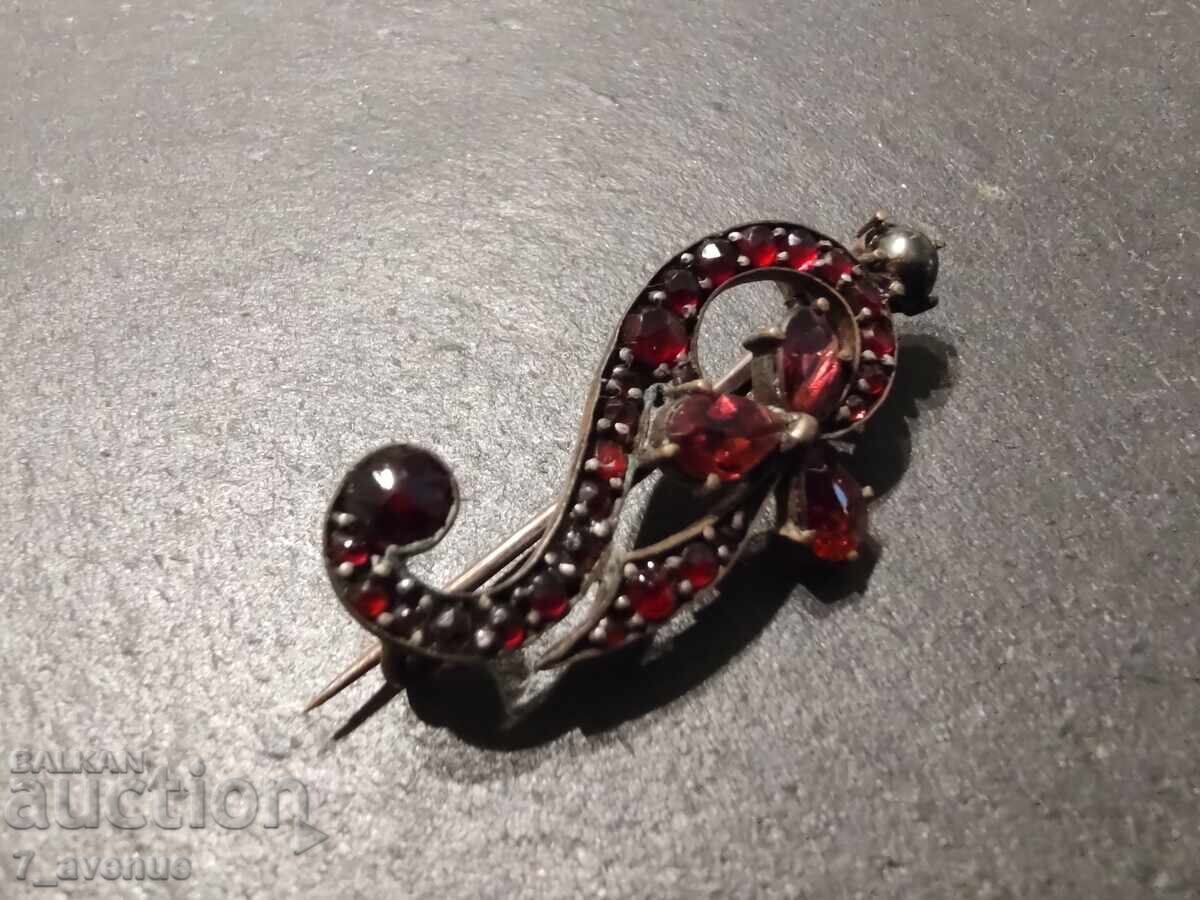 Z Брошка с камък: натурален Гранат, супер красива 3.06.25