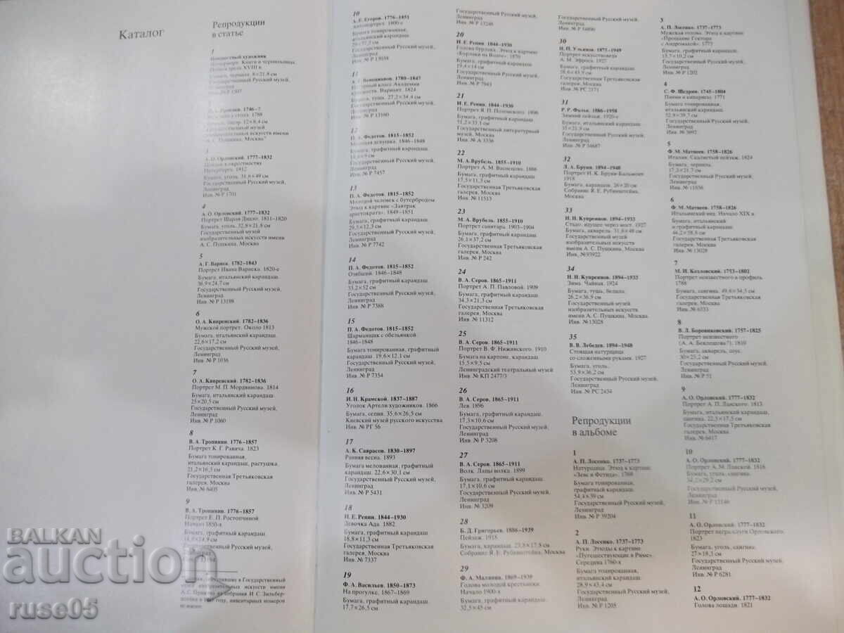 Book "Russian Drawings of the 18th-Early 20th Century - G. Pospelov" - 216 pages - 5