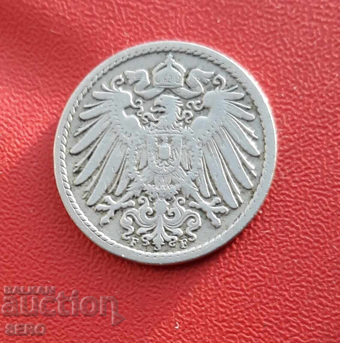 Germany-5 Pfennig 1895 F-Stuttgart with price 2.00 BGN | € 1.02 Germany-5 Pfennig 1895 F-Stuttgart with price 2.00 BGN | € 1.02
