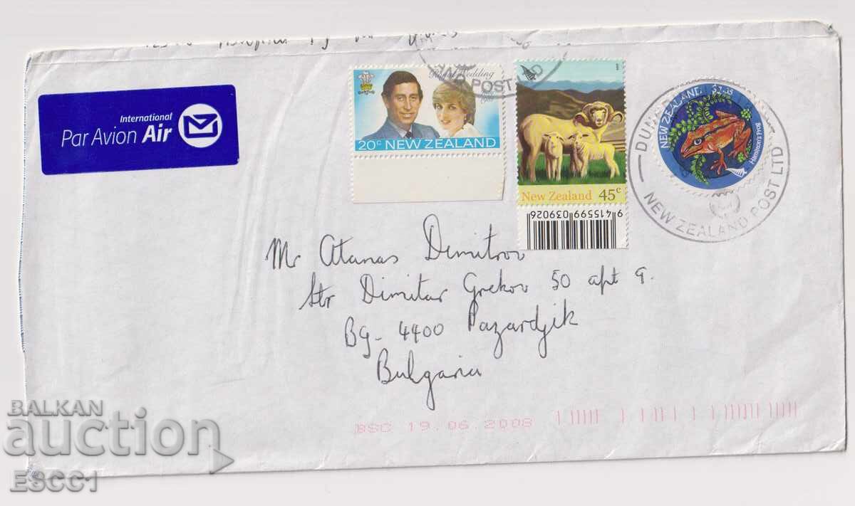 Пътувал плик марки Принц Чарлз и Даяна 1981 от Нова Зеландия Пътувал плик марки Принц Чарлз и Даяна 1981 от Нова Зеландия