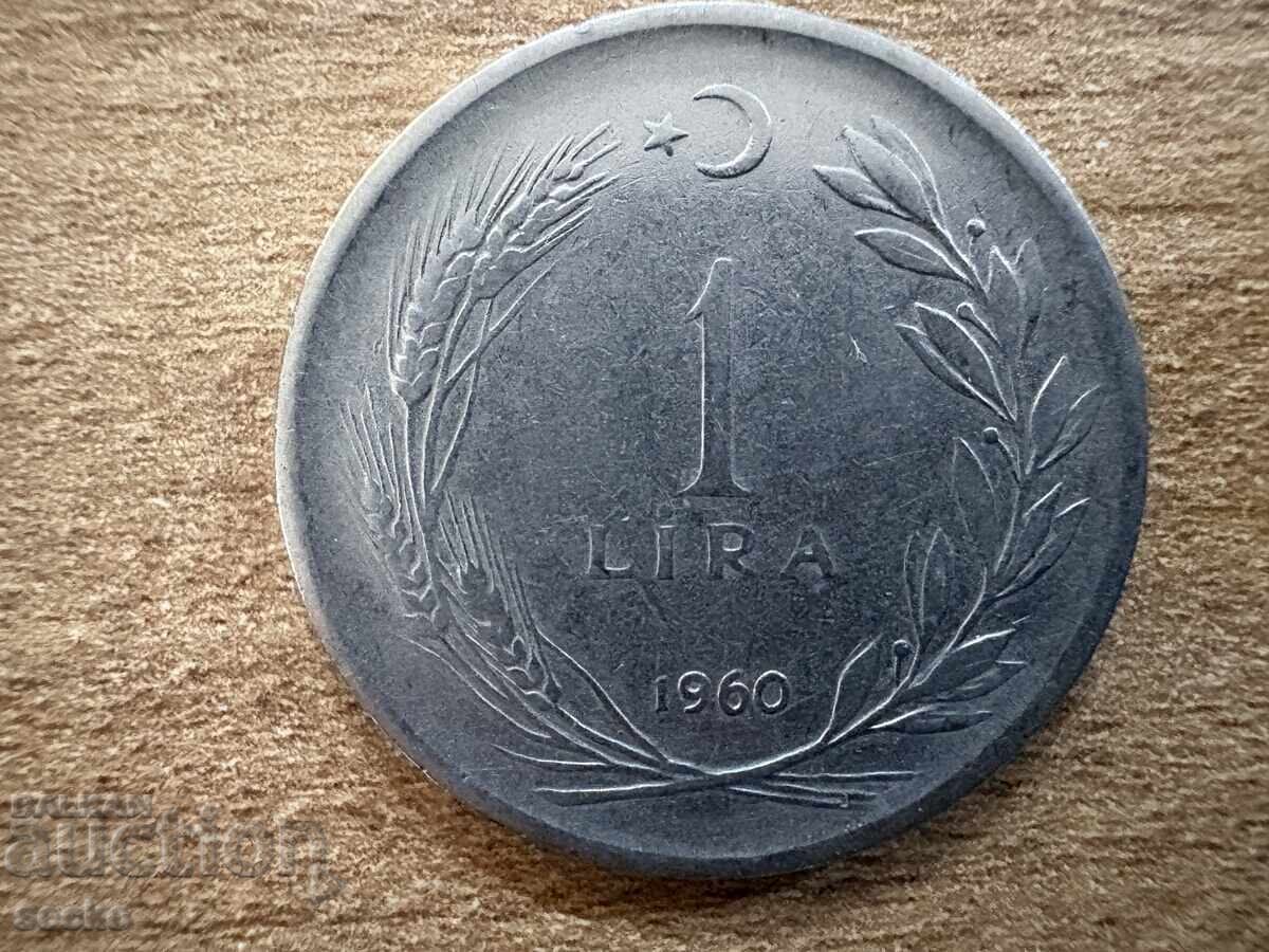 Turkey - 1 Lira (1960)