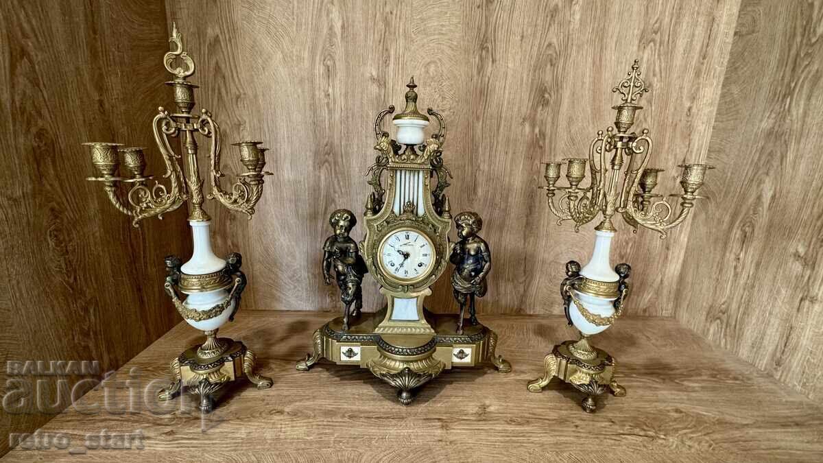 Ρολόι τζακιού, λειτουργεί! Διαβάστε την περιγραφή! Ρολόι τζακιού, λειτουργεί! Διαβάστε την περιγραφή!