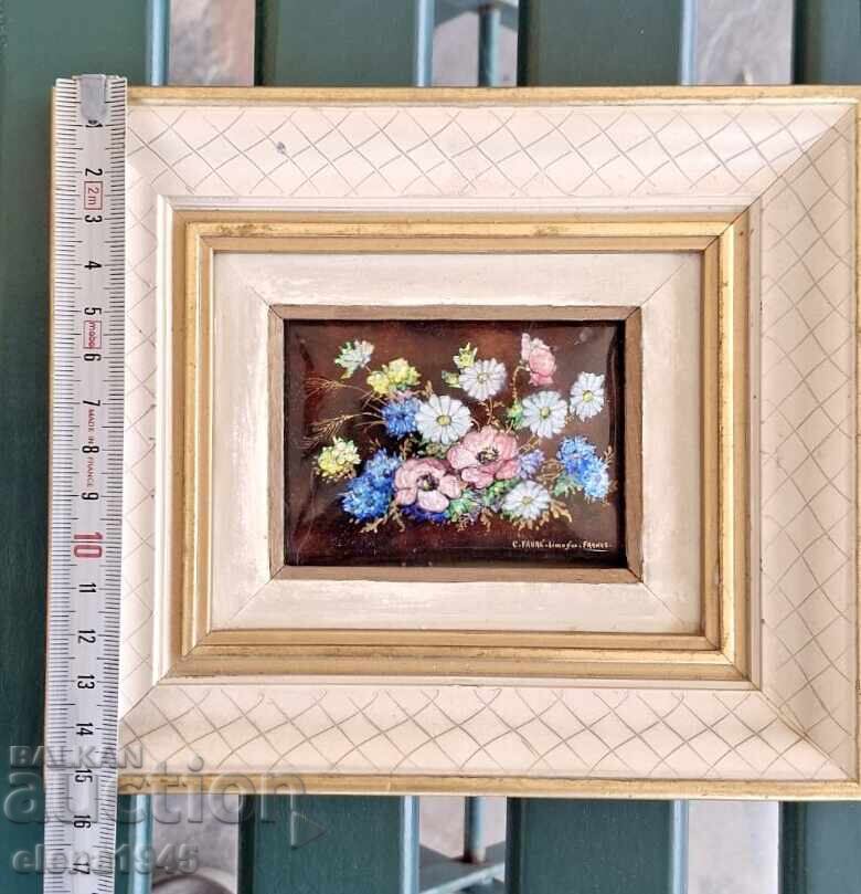 Δημοπρασία Πίνακας εμαγιέ Camille Fauré Δημοπρασία Πίνακας εμαγιέ Camille Fauré