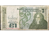 Ireland 1 Pound 1989 Pick 70c Ref 7208