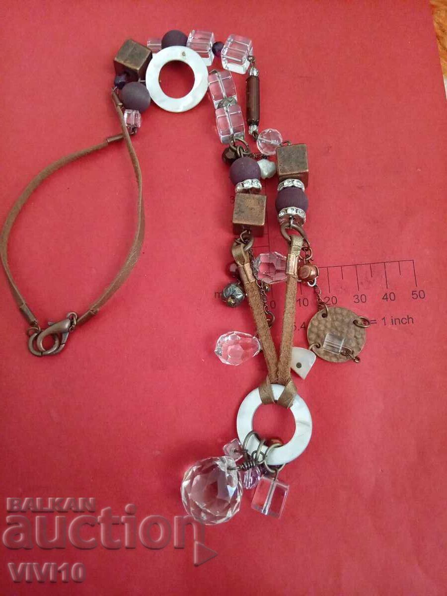 Antique necklace with mother-of-pearl