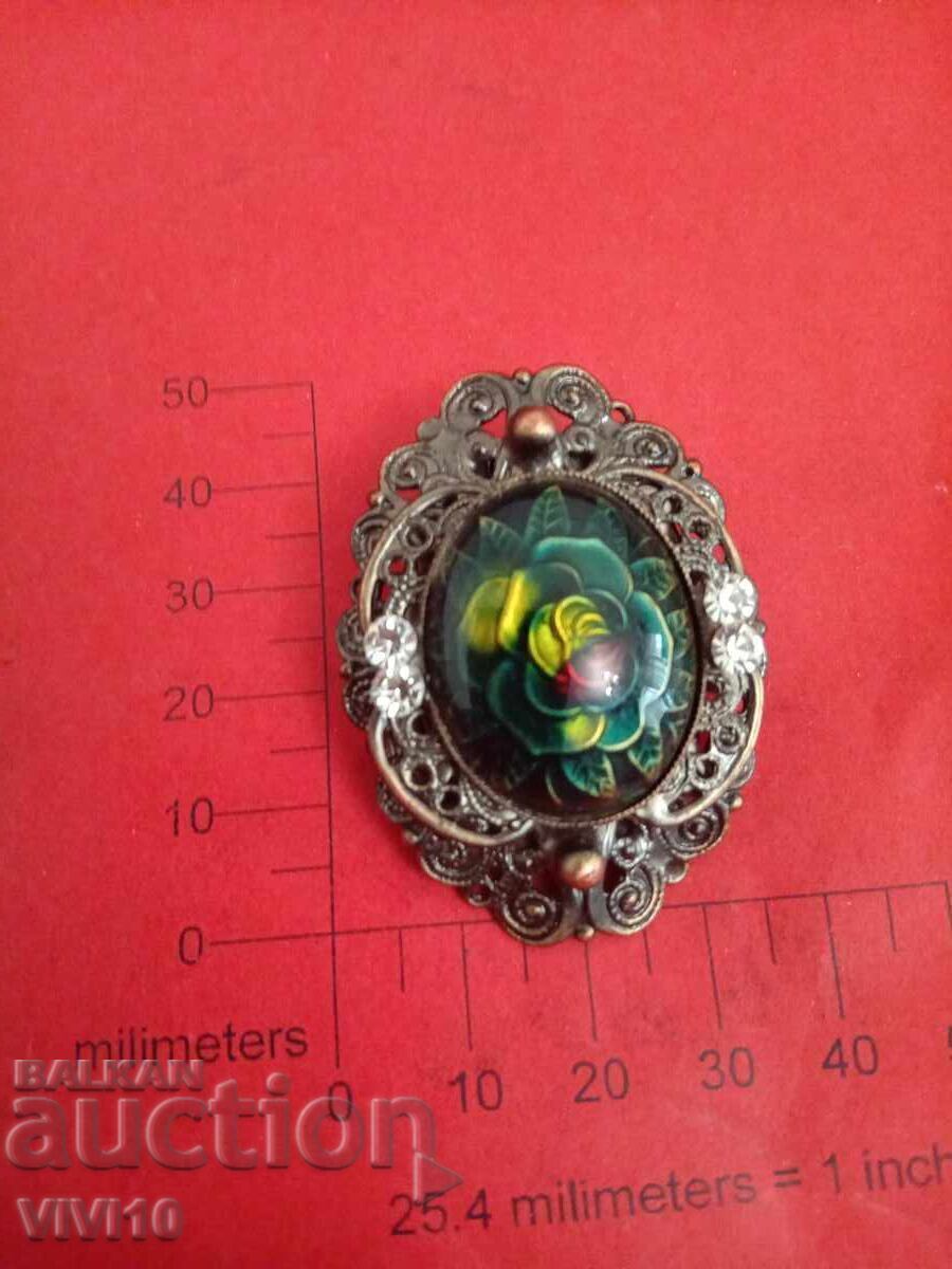 Αντίκα καρφίτσα για φουλάρι, κλιπς