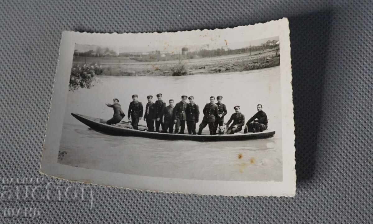 1942 Military Photo Soldiers Uniform on Boat