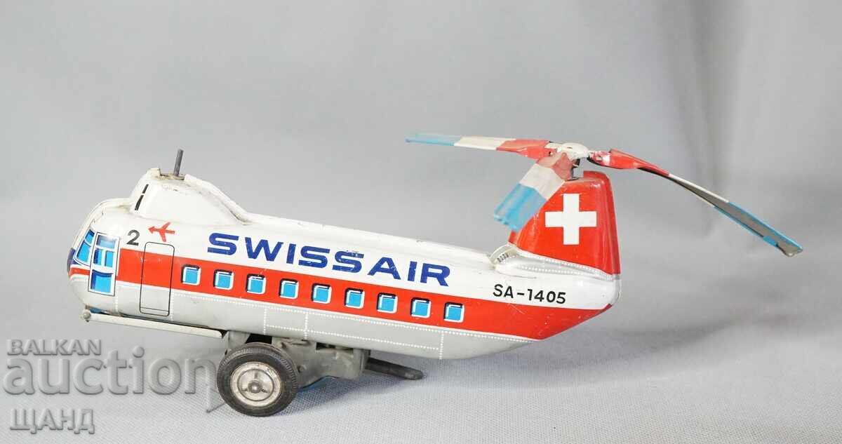 Old Rare Metal Toy Helicopter Model Old Rare Metal Toy Helicopter Model