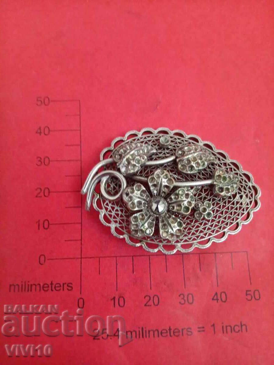 Antique brooch, filigree