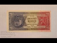 Cehoslovacia 20 coroane 1926 an UNC Specimen