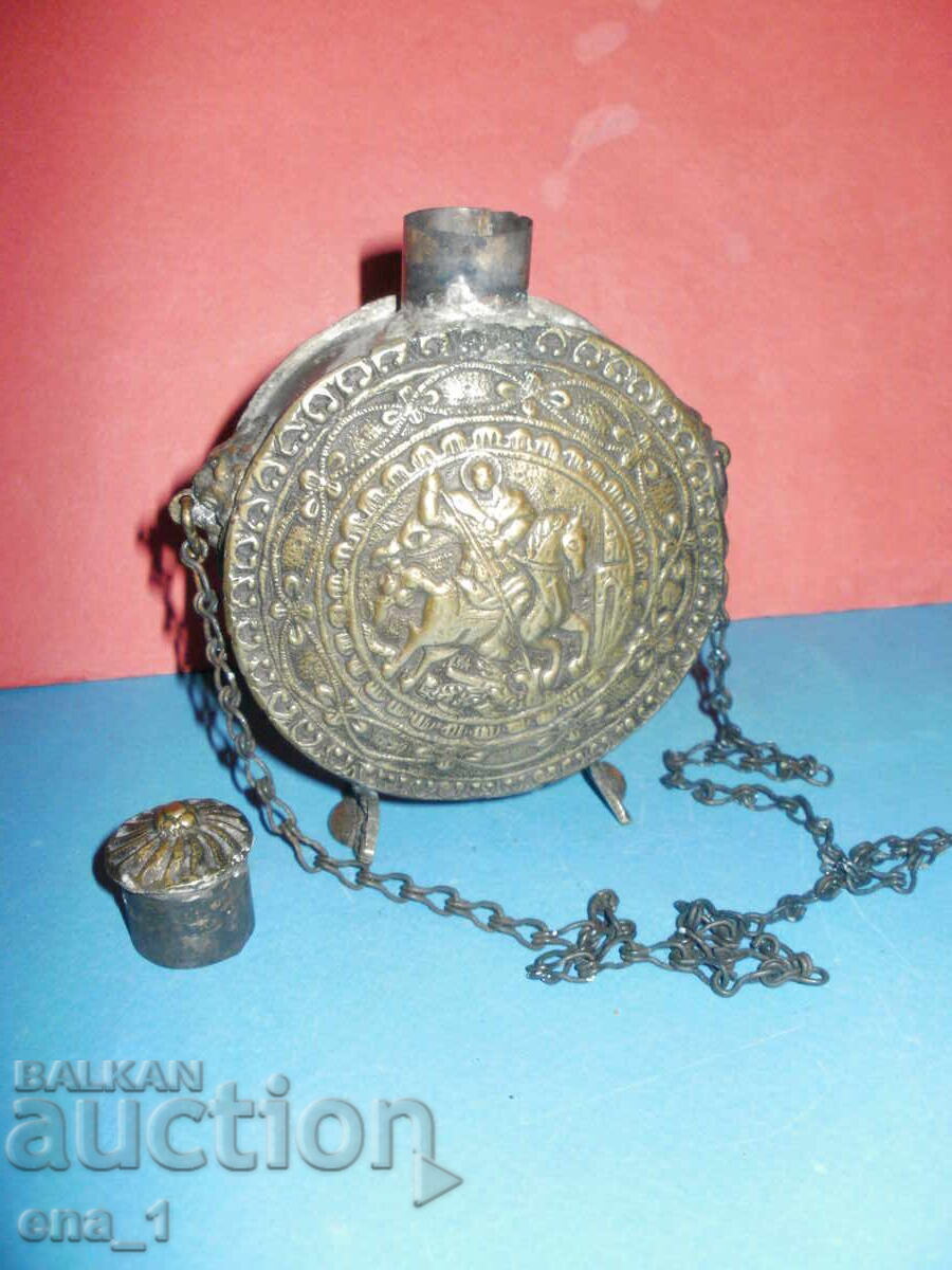 Vintage Greek/Bulgarian powder flask in Revival style - 5 Vintage Greek/Bulgarian powder flask in Revival style - 5