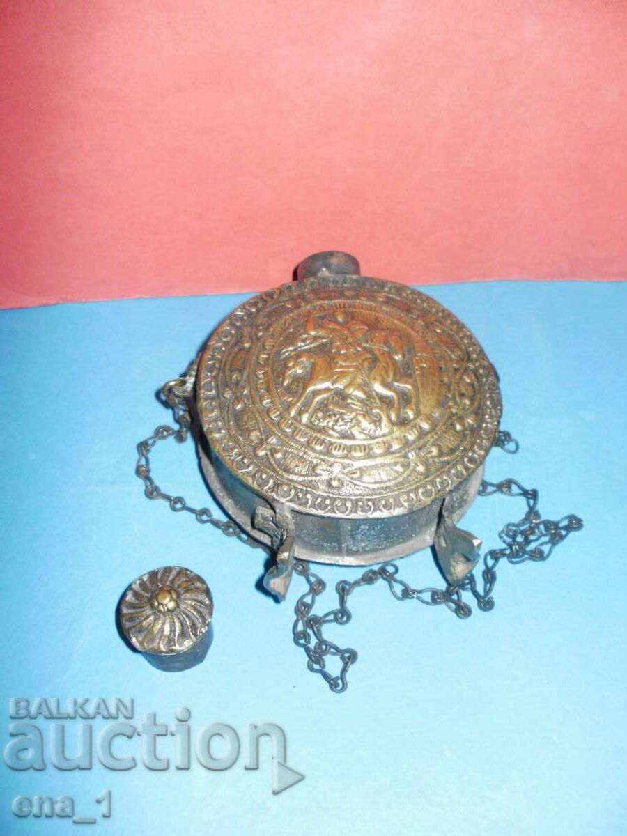 Vintage Greek/Bulgarian powder flask in Revival style - 6 Vintage Greek/Bulgarian powder flask in Revival style - 6