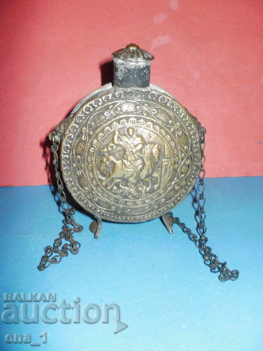 Vintage Greek/Bulgarian powder flask in Revival style Vintage Greek/Bulgarian powder flask in Revival style