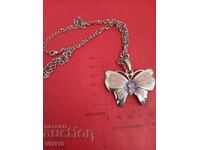 Старинно колие с емаил и камъни