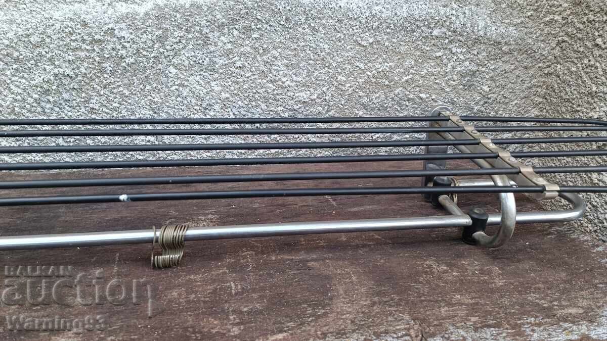 Auction  Large metal coat rack with hat shelf - 140/38cm