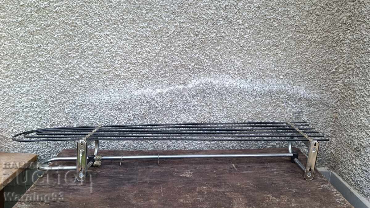 Large metal coat rack with hat shelf - 140/38cm - 6