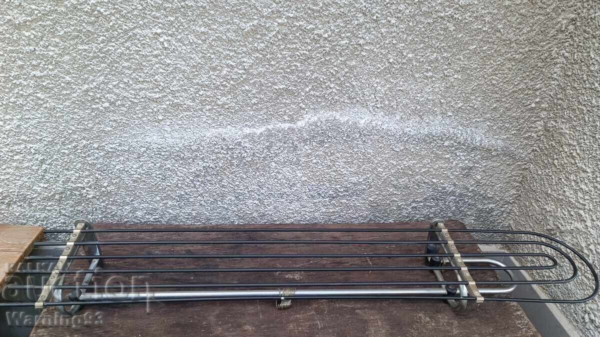 Large metal coat rack with hat shelf - 140/38cm