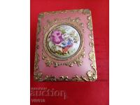 Cutie de bijuterii antic, bronz, aurire