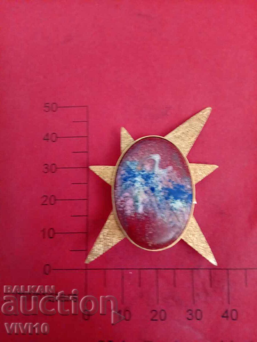 Antique Enamel Brooch