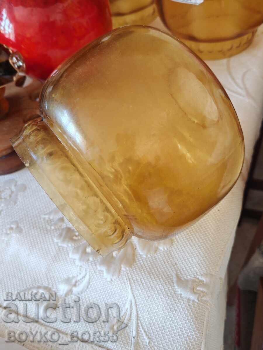 Τρία Παλιά Βουλγαρικά Σοσιαλιστικά Γυαλιά Γυαλί Αμπαζούρ Φωτισμός με τιμή 57.00 BGN | € 29.14