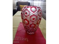 Vază de cristal vechi Bohemia, 23cm