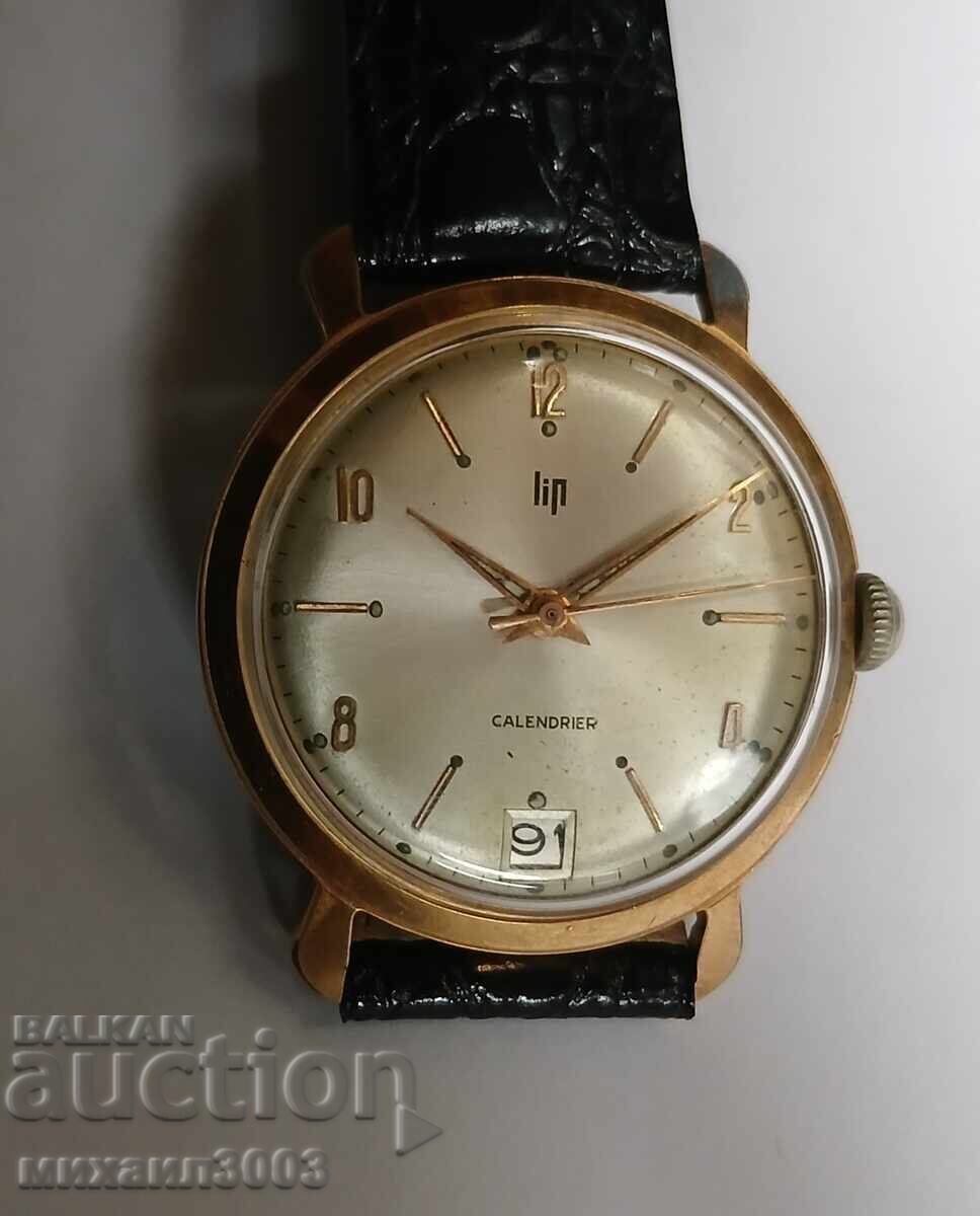 FRENCH MEN'S GOLD-PLATED WRISTWATCH LIP