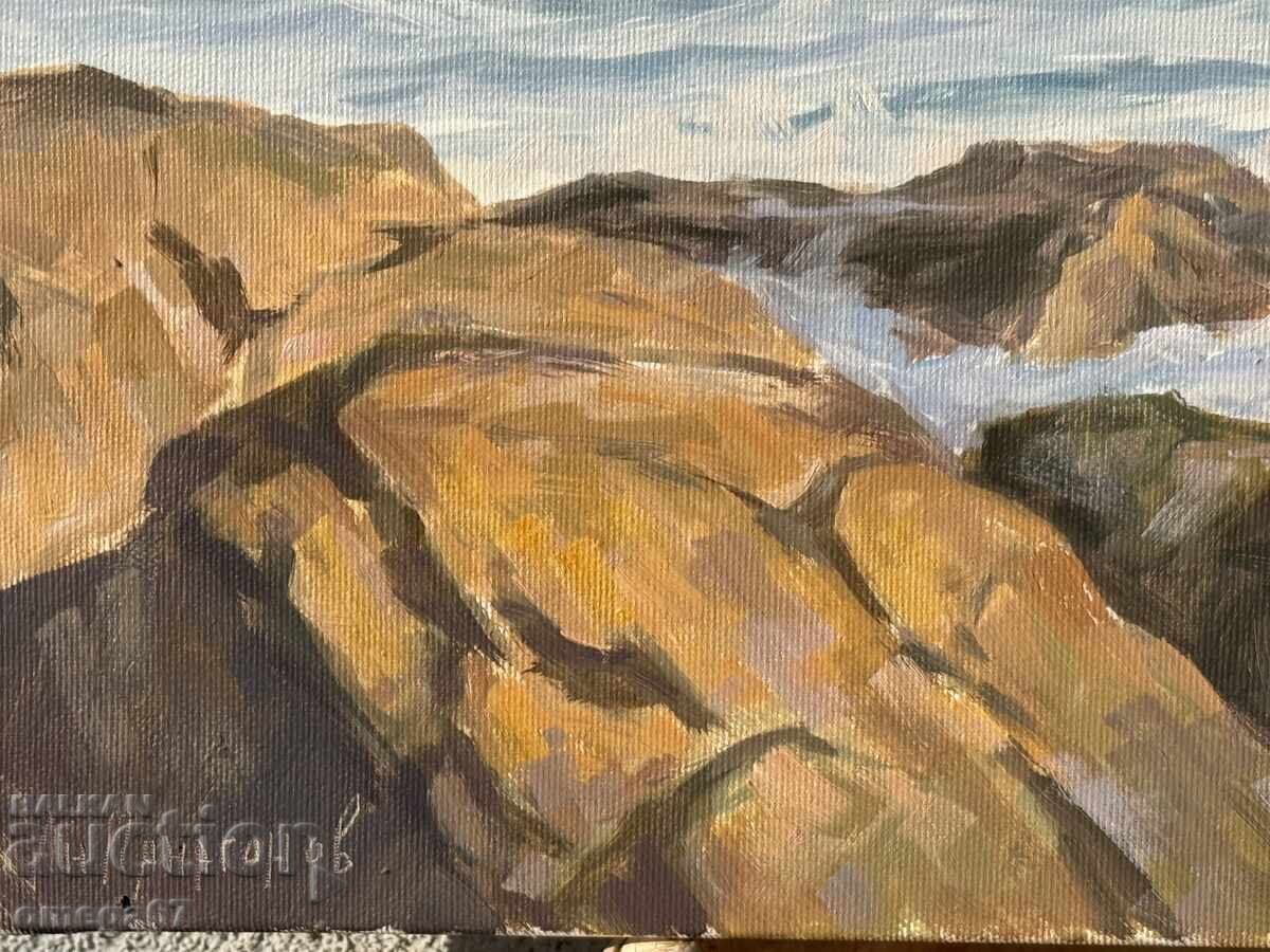 Πίνακας του Α. Παναγκόνοφ - Θάλασσα με φουρτούνα κοντά στο Κάμεν Μπριαγκ! με τιμή 350.00 BGN | € 178.95