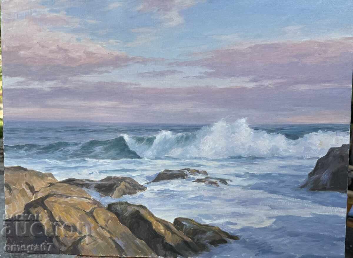 Δημοπρασία Πίνακας του Α. Παναγκόνοφ - Θάλασσα με φουρτούνα κοντά στο Κάμεν Μπριαγκ! Δημοπρασία Πίνακας του Α. Παναγκόνοφ - Θάλασσα με φουρτούνα κοντά στο Κάμεν Μπριαγκ!