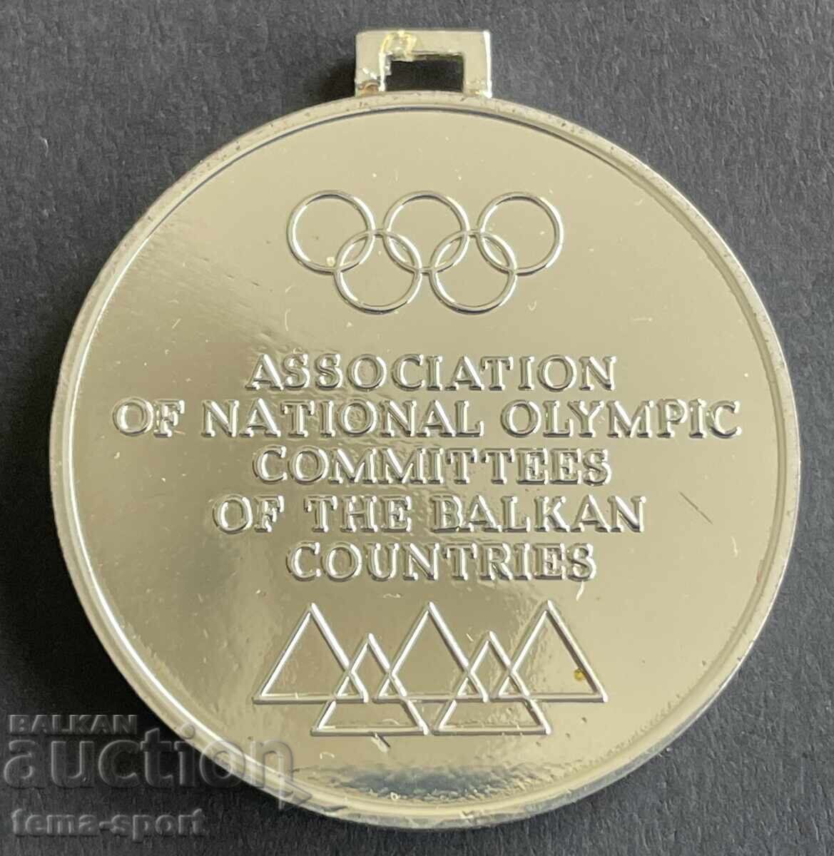 1527 България плакет сребърен медал балкански олимпийски с цена 25.00 лв. | € 12.78