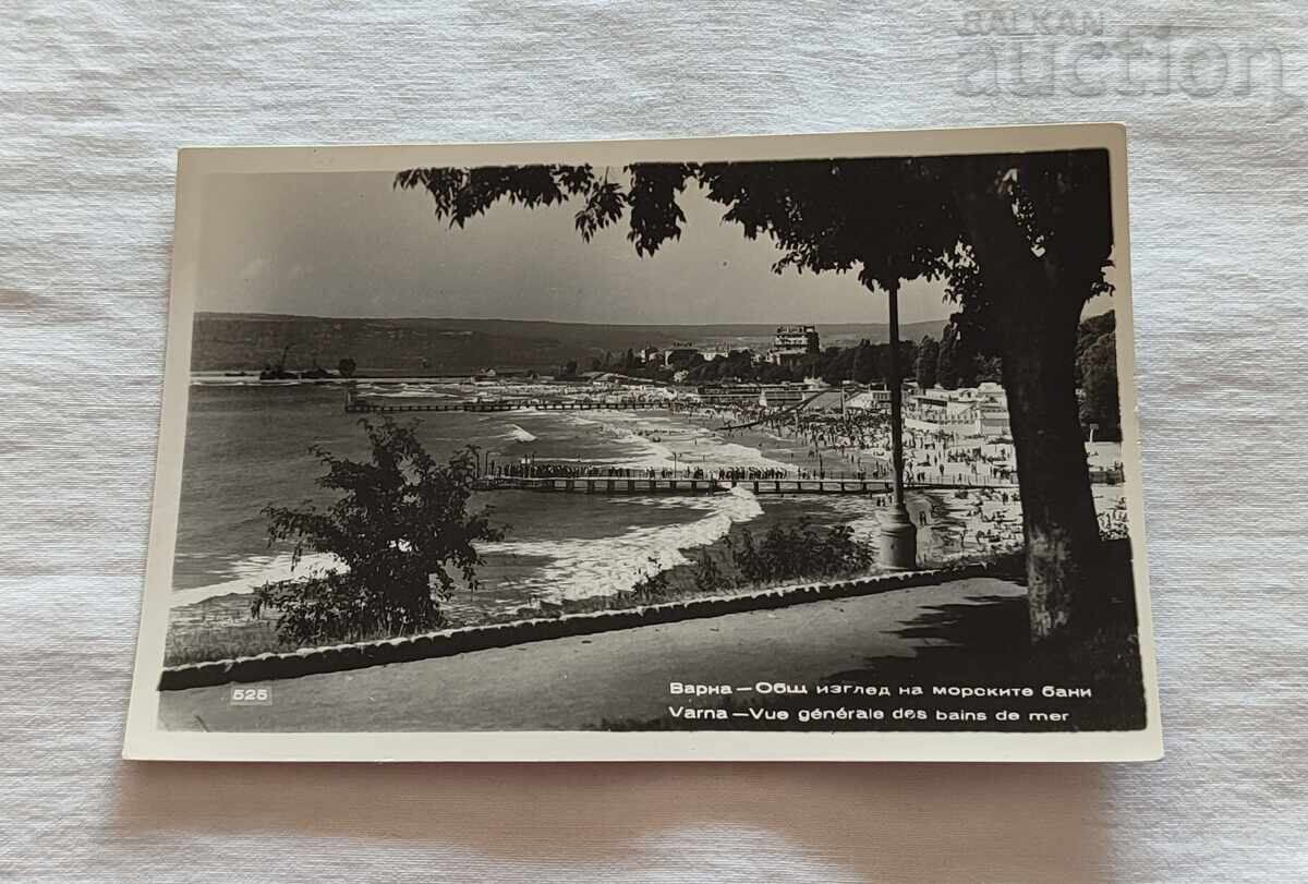 VARNA GENERAL VIEW OF THE SEA BATHS 1958 P.K