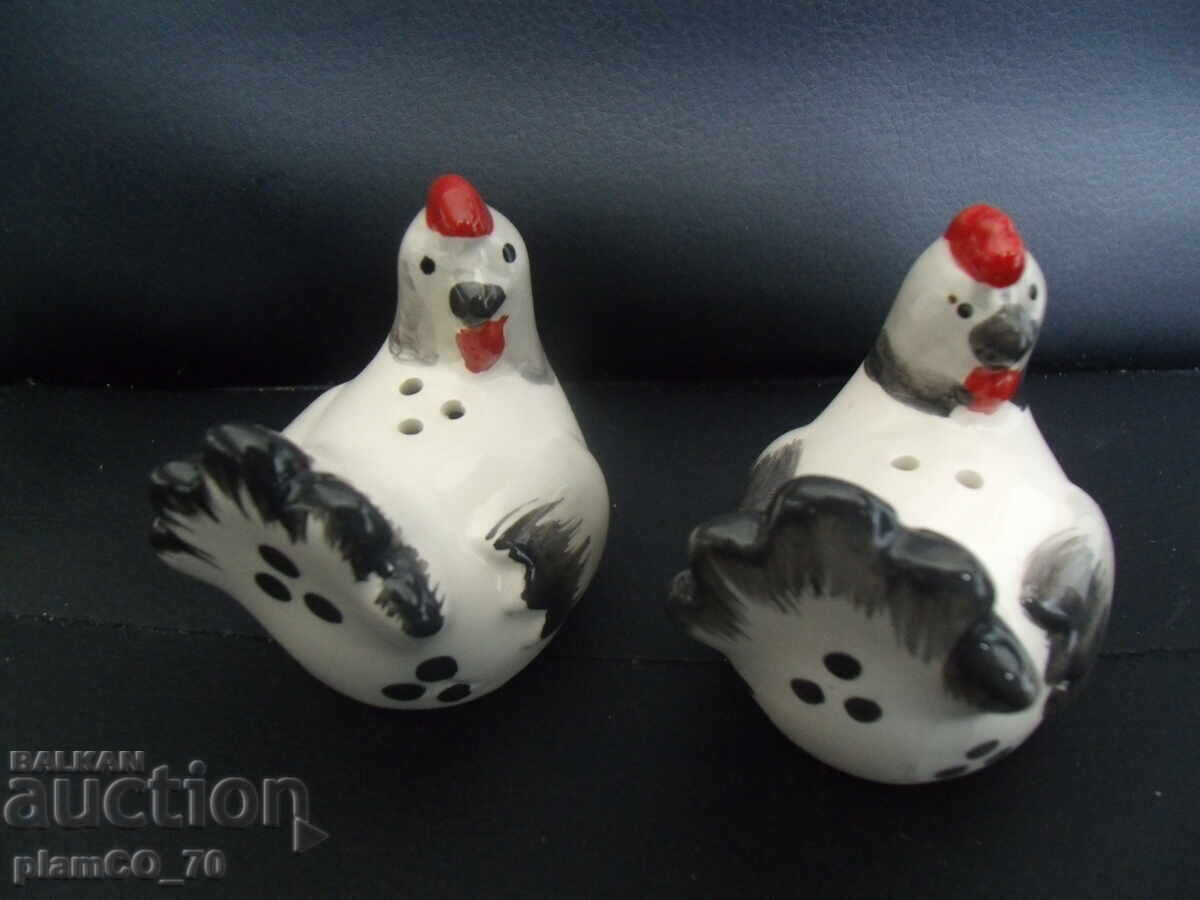 Delivery of № 8083 two old porcelain salt cellars