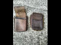 Cutii vechi din piele pentru țigări