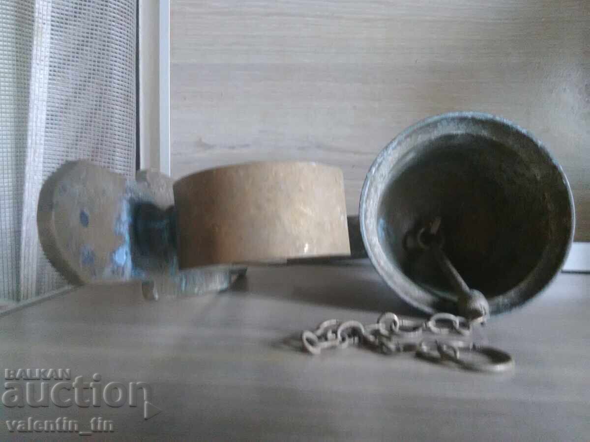 Old massive brass (bronze) bell - 7