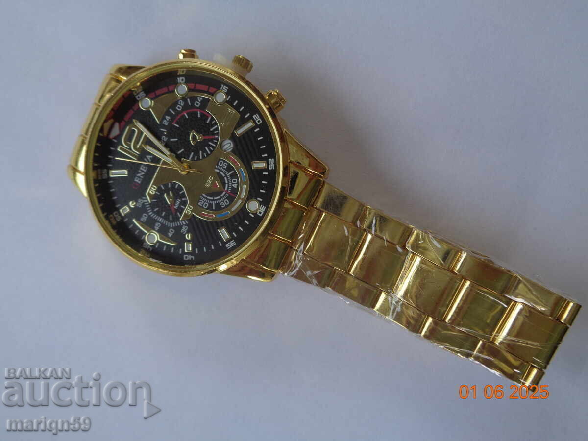 Auction  WATCH with a sturdy bracelet, nice by Geneva