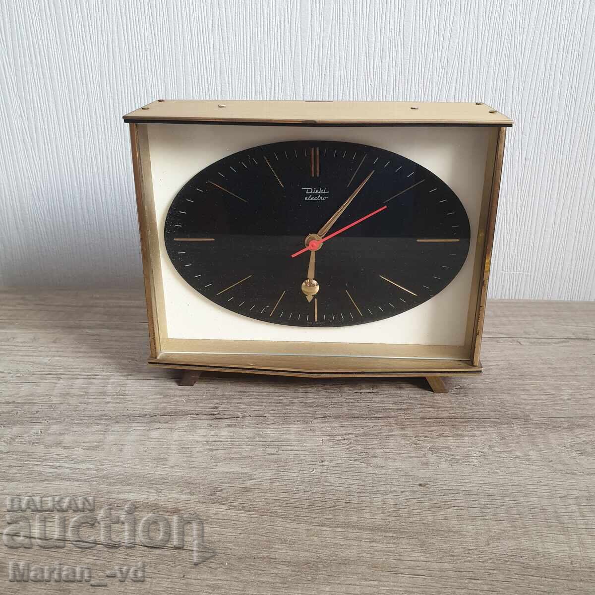 Old bronze Diehl Electro table clock Old bronze Diehl Electro table clock