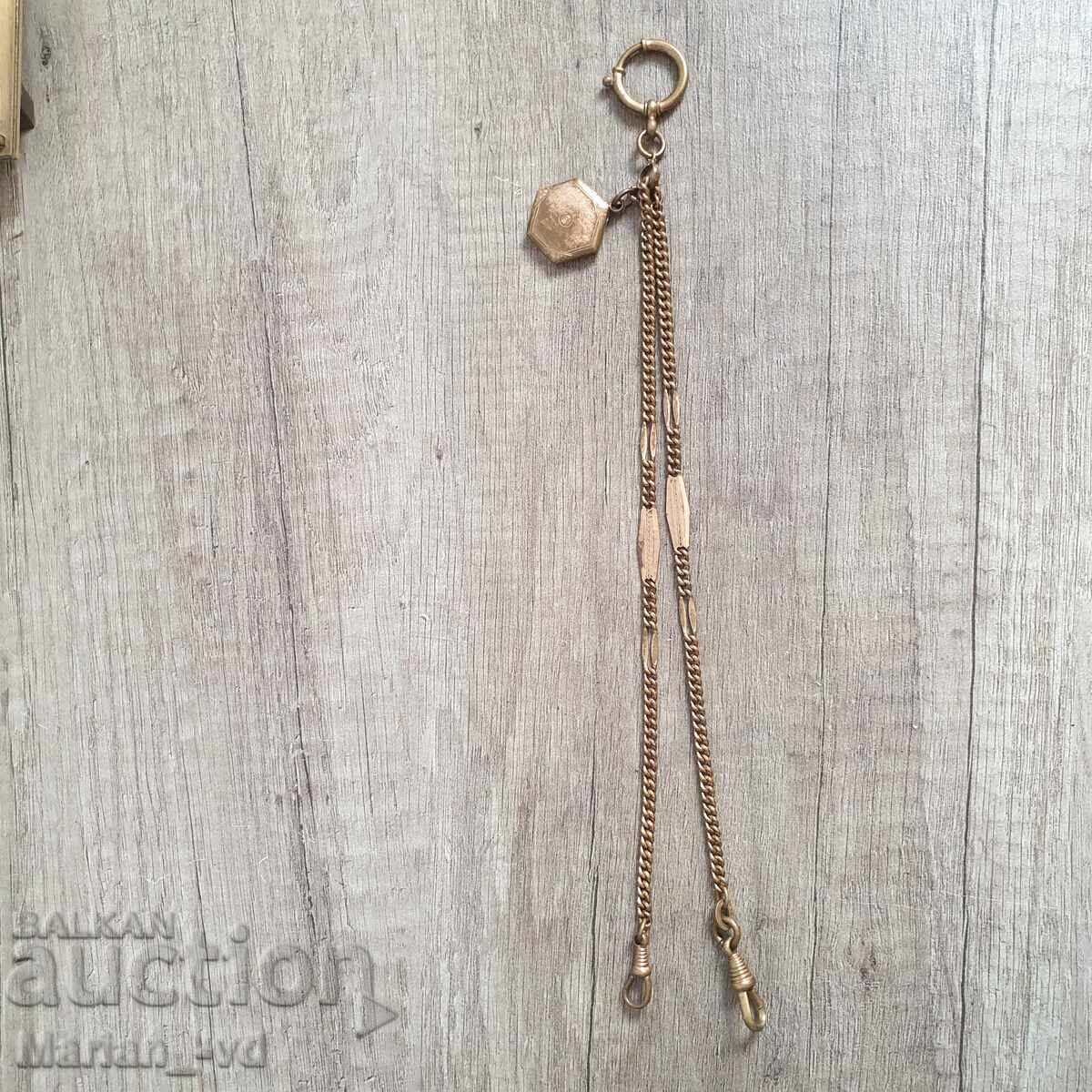 Кюстек за джобен часовник с двоен окачвач за часовника