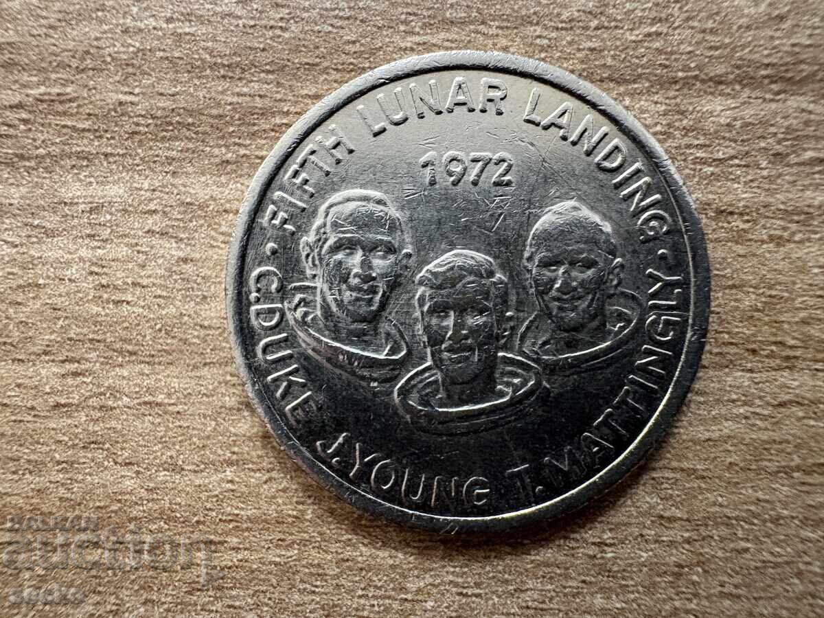 Πλακέτα - Απόλλων 16 - 5η προσγείωση στη Σελήνη