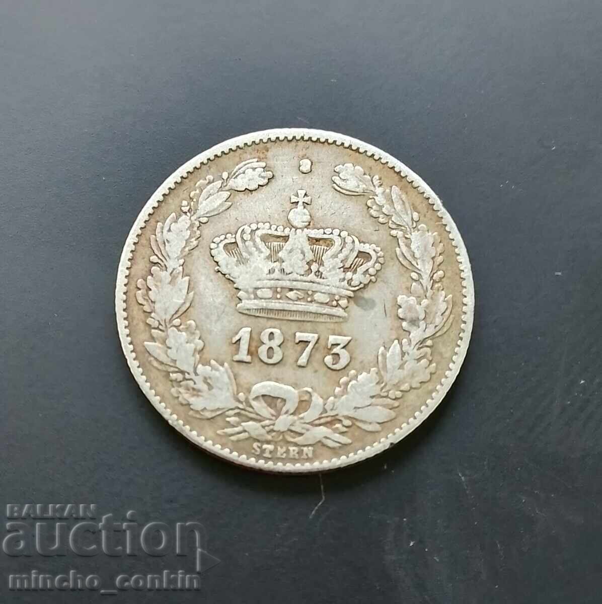 50 bani 1873 με τιμή 100.00 BGN | € 51.13