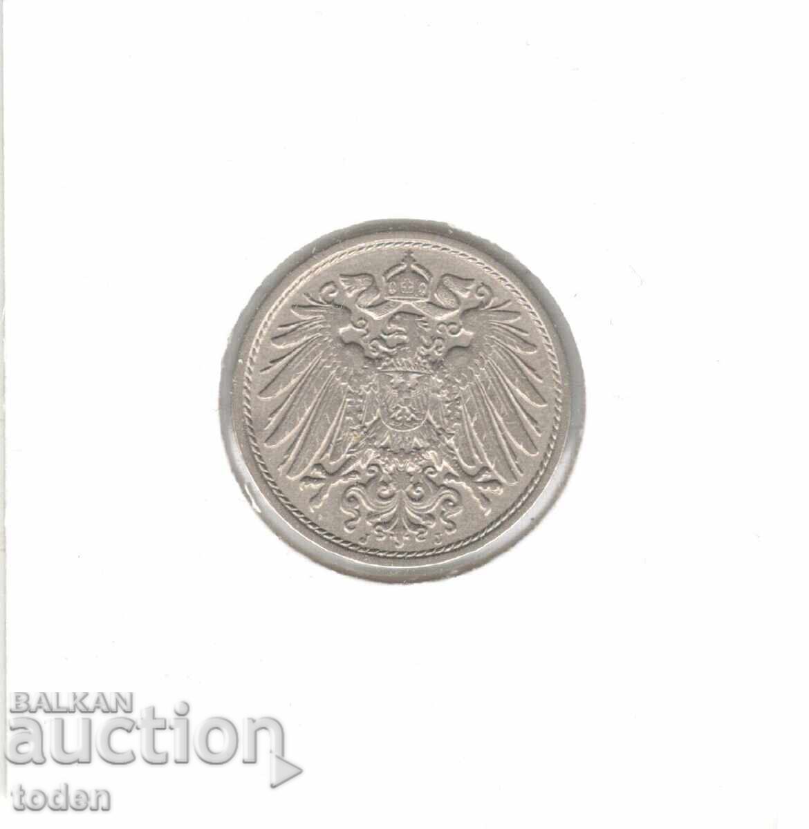 Auction  Germany - 10 Pfennig - 1912 J - KM# 12 - Wilhelm II - Small Shield